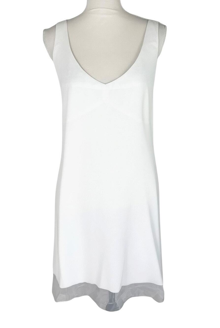 Reformation Madina White Sweetheart Crepe Mini Dress Sleeveless Size 12 NEW